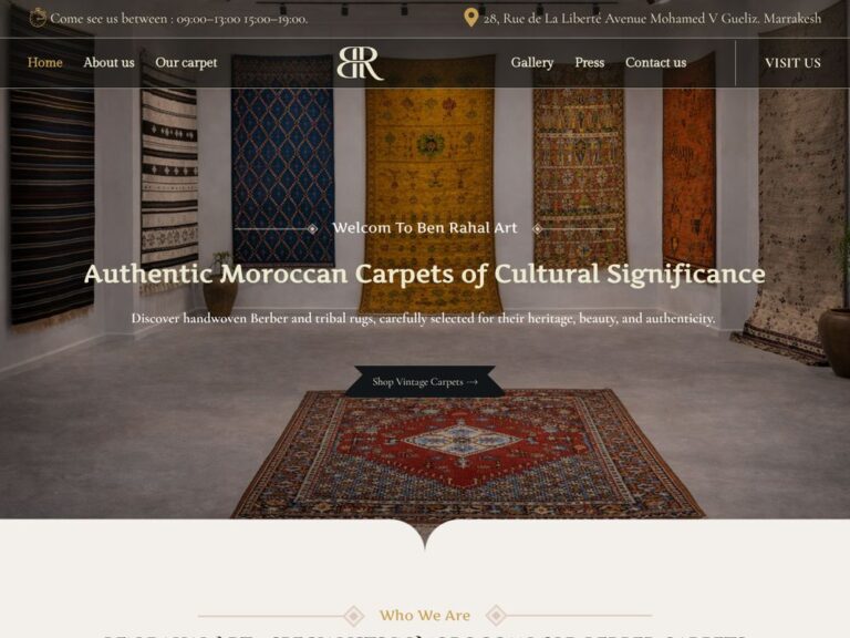 Site web Ben Rahal Art réalisé par Webmarok