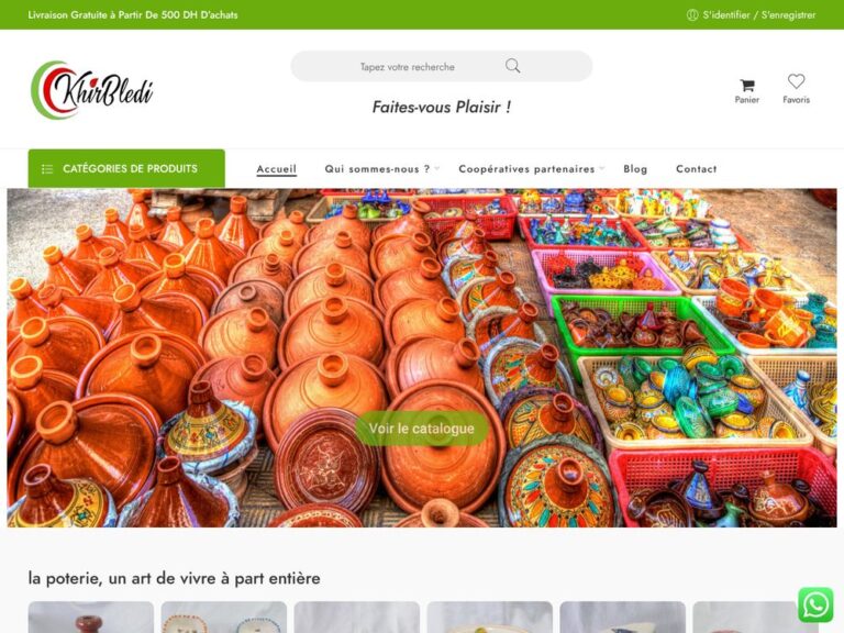 Boutique en ligne KhirBledi réalisée par Webmarok