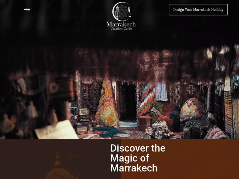 Site web Marrakech Vacation Guide réalisé par Webmarok