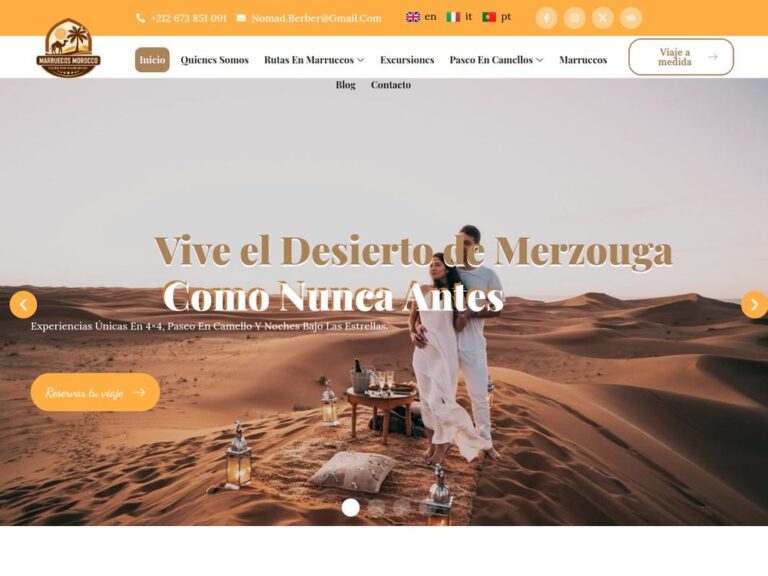 Site web Marruecos Morocco réalisé par Webmarok