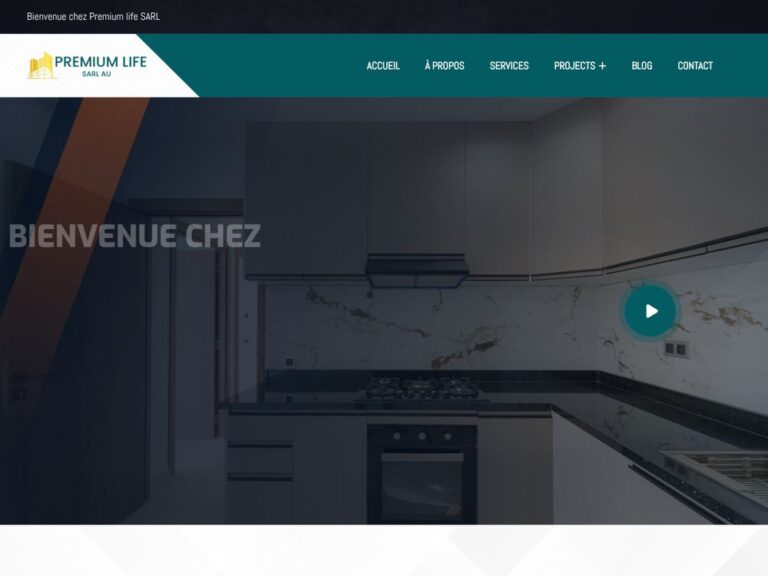 Site web Premium Life réalisé par Webmarok